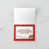 Rouge All-Star plié de carte de remerciements (Intérieur)