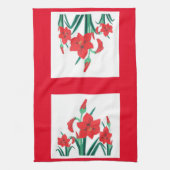 Rouge Amaryllis Cuisine Serviette Décor cadeau de (Vertical)