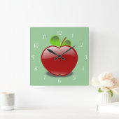 Rouge Apple Wall Horloge (Maison)