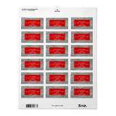 Rouge avec étiquette blanc (Feuille entière)
