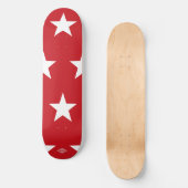 Rouge avec étoiles blanches HAMbWG Skateboard (Recto)