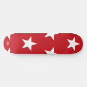 Rouge avec étoiles blanches HAMbWG Skateboard (Horz)