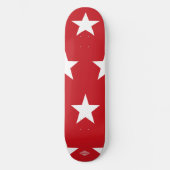 Rouge avec étoiles blanches HAMbWG Skateboard (Recto)