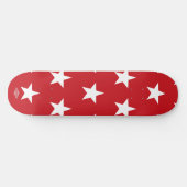 Rouge avec étoiles blanches HAMbWG Skateboard (Horz)