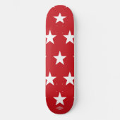 Rouge avec étoiles blanches HAMbWG Skateboard (Recto)