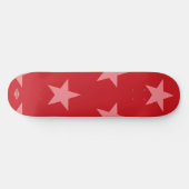 Rouge avec étoiles roses HAMbWG Skateboard (Horz)