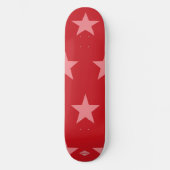Rouge avec étoiles roses HAMbWG Skateboard (Recto)