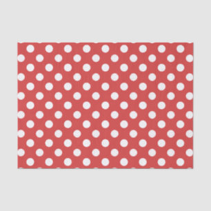 Rouge avec le papier de soie de soie blanc de