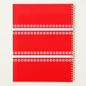 Rouge avec points et lignes blancs Planificateur (Dos)