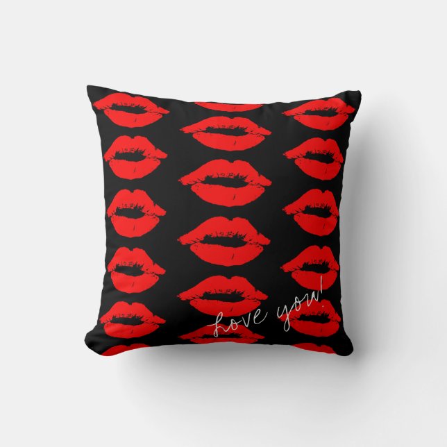 Rouge Baisers de Levres Amour Toi Coussin (Recto)