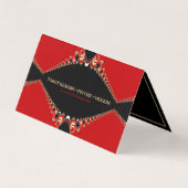 Rouge Baroque Elegante Tarot Cartes de visite (Dos)