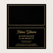 Rouge Baroque Elegante Tarot Cartes de visite (Intérieur déplié)