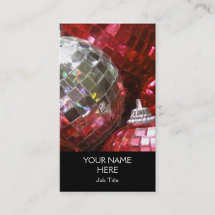 Rouge Baubles carte de visite vertical noir
