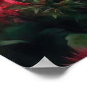 Rouge Bee Balm Flowers Art Imprimer Poster (Coin)