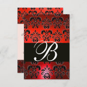 ROUGE BLACK RUBY BLANC DOMMASK MONOGRAM RSVP (Devant / Derrière)