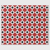 Rouge, Blanc, Black Diamond Motif emballage cadeau (Plat)