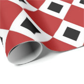 Rouge, Blanc, Black Diamond Motif emballage cadeau (Coin rond)