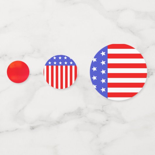 Rouge Blanc Bleu Américain Drapeau Table Confetti (Derrière)