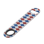 Rouge, Blanc, Bleu Argyle Juillet 4 Paillettes (Devant angulaire)