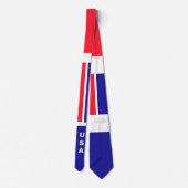 Rouge Blanc Bleu Cravate USA (Dos)