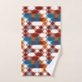 rouge blanc bleu et orange géométrique (Serviette à main)