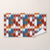 rouge blanc bleu et orange géométrique (Serviette à main)