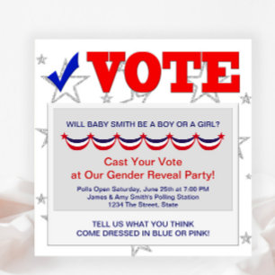 Rouge Blanc Bleu Genre RevezParty Invitations