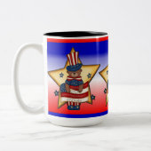 Rouge Blanc & Bleu Le 4 Juillet Bear Mug (Gauche)