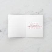 Rouge, Blanc, Bleu, Or Floral Merci Carte Note (Intérieur)