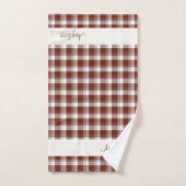 Rouge, Blanc, Bleu Plaid à plusieurs fils (Serviette à main)