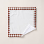 Rouge, Blanc, Bleu Plaid à plusieurs fils (Gant de toilette)