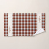Rouge, Blanc, Bleu Plaid à plusieurs fils (Serviette à main)
