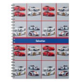 Rouge Blanc Bleu Sportif Voitures de Sport Journal (Devant)
