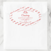 Rouge Blanc Cloud produit Étiquette Coeurs mignons (Sac)