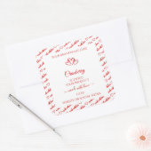 Rouge Blanc Cloud produit Étiquette Coeurs mignons (Enveloppe)