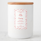 Rouge Blanc Cloud produit Étiquette Coeurs mignons (Devant)