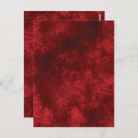 ROUGE BLANC CRÉER VOTRE PROPRE CARTE POST (Devant / Derrière)