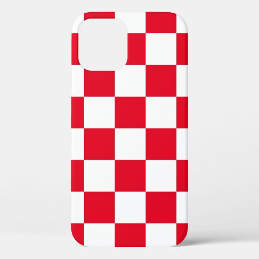 Rouge Blanc croate Chequers Coque-Mate coque iphon (Verso)