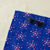 Rouge blanc et bleu 4 juillet serviette Summer Bea (En situation)