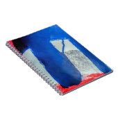 Rouge, blanc et bleu abstrait - carnet (Côté Droit)
