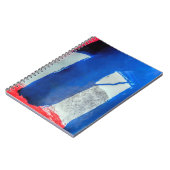 Rouge, blanc et bleu abstrait - carnet (Côté gauche)