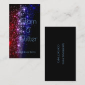 Rouge blanc et bleu Carte de visite d'étincelle 2 (Devant / Derrière)