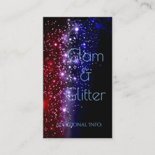 Rouge blanc et bleu Carte de visite d'étincelle 2