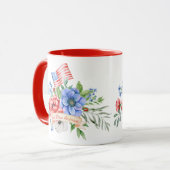 Rouge blanc et bleu | Dieu bénit l'Amérique Mug (Devant gauche)