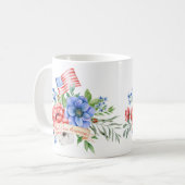 Rouge blanc et bleu | Dieu bénit l'Amérique Mug (Devant gauche)