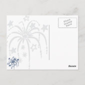 Rouge blanc et bleu Fireworks 4 juillet Cartes pos (Dos)