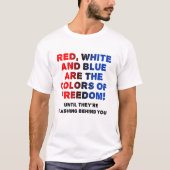 Rouge blanc et bleu Funny Tshirt (Devant)