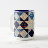 Rouge, Blanc et Bleu, Mug de café doré (Devant gauche)
