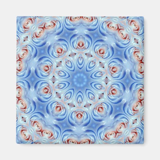 rouge blanc et bleu rose aimant abstrait (Devant)
