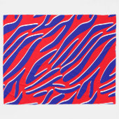 Rouge, blanc et gras | Couverture en polaire en ba (Devant (Horizontal))